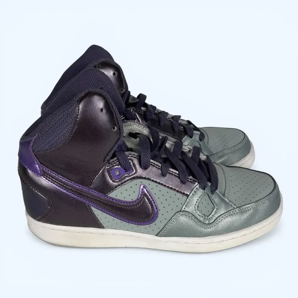 Nike Son of Force Women's Mid Basketball Shoes Purple Silver size 7.5 616303-020
